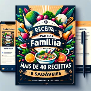 Imagem de capa para o Ebook Receitas saudáveis para toda família 
