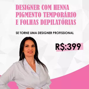 Imagem do curso VITRINE DOS OLHOS/ DESIGNER COM HENNA PIGMENTO TEMPORÁRIO E FOLHAS DEPILATÓRIAS