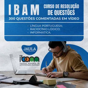 Imagem de capa para o Curso online CURSO DE RESOLUÇÃO DE QUESTÕES - IBAM 