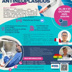 Imagen de portada para Curso online MANEJO MULTIDICIPLINARIO DE FARMACOS ANTINEOPLASICOS