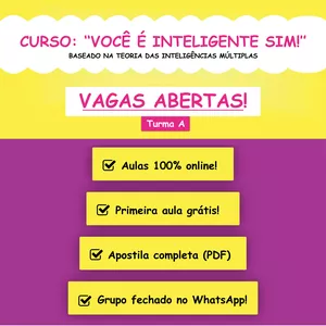 Imagem de capa para o Evento online Você é Inteligente SIM! - Turma A.