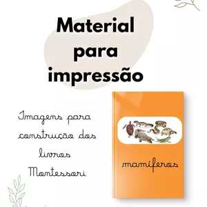 Imagem de capa para o Ebook Livros Montessorianos - imagens e instrução para construção