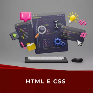 Imagem de capa para o Curso online HTML e CSS