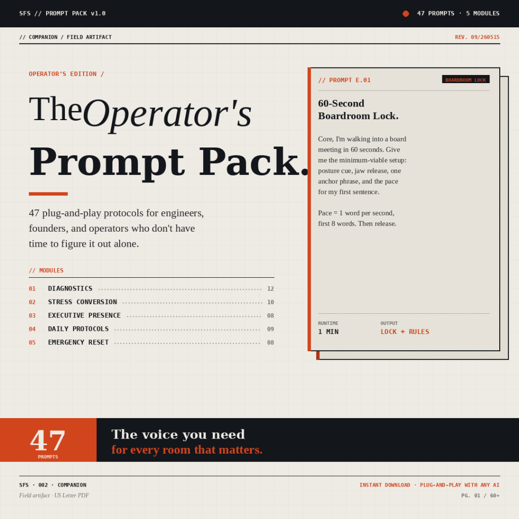 Operator · Cohort 01