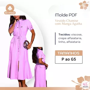 Imagem de capa para o Ebook MOLDE VESTIDO CHAMISE AGATHA