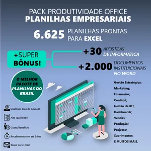 Imagem de capa para o Curso online Pack Office Produtividade