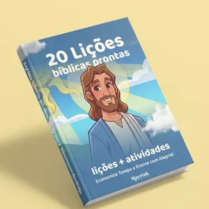 Imagem de capa para o Ebook 20 Lições Bíblicas Completas com Atividades Infantis
