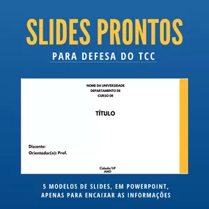 Imagem de capa para o Curso online Slides prontos - TCC Tranquilo