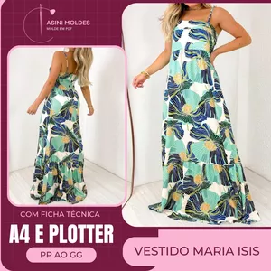 Imagem de capa para o Curso online VESTIDO MARIA ISIS - Molde em PDF
