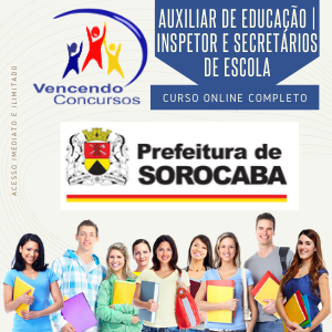 Imagem de CURSO ONLINE PREFEITURA DE SOROCABA criado por Vencendo Concursos na hotmart