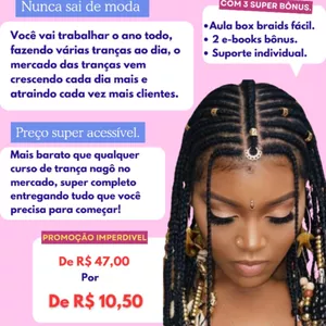 Imagem de capa para o Curso online Faturando com tranças 