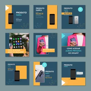 Imagem de capa para o Ebook Pack 9 Templates Canva Instagram - Nicho Vendas Négocios Lojas