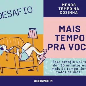 Imagem de capa para o Curso online Desafio Menos tempo na cozinha, Mais tempo pra você