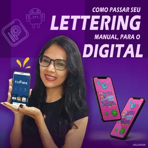 Imagem de capa para o Curso online Lettering do Papel para o Digital