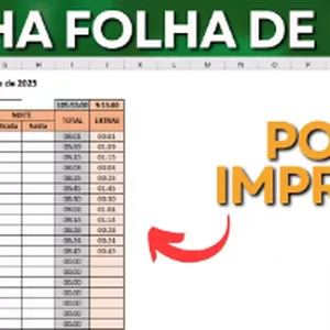 Imagem de capa para o Ebook Planilha ponto excel automatica