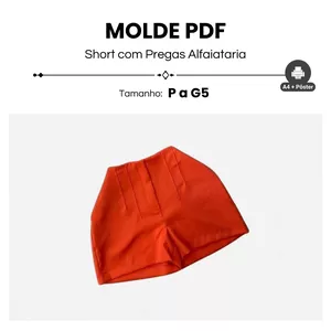 Imagem de capa para o Ebook MOLDE SHORT COM PREGAS ALFAIATARIA