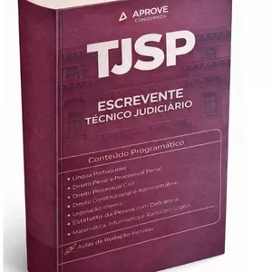 Imagem de capa para o Ebook Apostila Escrevente Téc. Judiciário TP-SP 2026 - Aprove Concursos