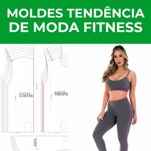 Imagem de capa para o Ebook Moldes Extras Tendência para Moda Fitness