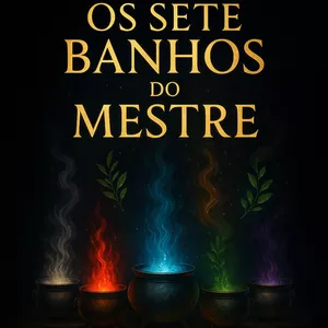 Imagem de capa para o Ebook Os Sete Banhos do Mestre - Capa preta