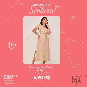 Imagem de capa para o Ebook Vestido com Fenda Lateral - Promo