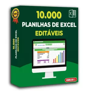 Imagem de capa para o Curso online 10.000 Planilhas de Excel Prontas e Editáveis