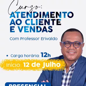 Imagem de capa para o Evento presencial Curso de Atendimento ao Cliente e Vendas