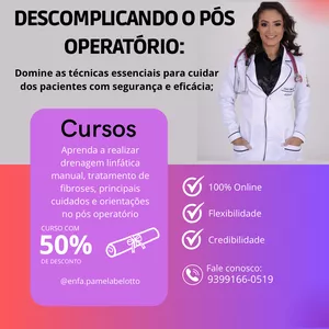 Imagem de capa para o Curso online Curso de pós operatório de cirurgia plástica para iniciantes 