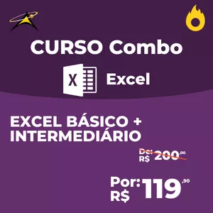 Imagem de capa para o Curso online COMBO EXCEL BÁSICO + INTERMEDIÁRIO | Alcides Maya