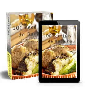 Imagem de capa para o Ebook 100 receitas de Bacalahu para o Dia a Dia - Fácil, Pratica e Saborosa