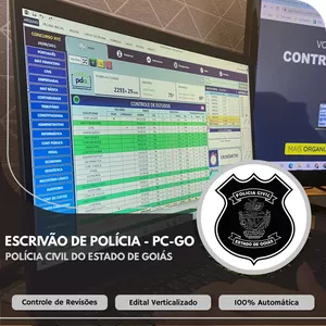 Imagem de capa para o Ebook Planilha do Aprovado - PC-GO - Escrivão