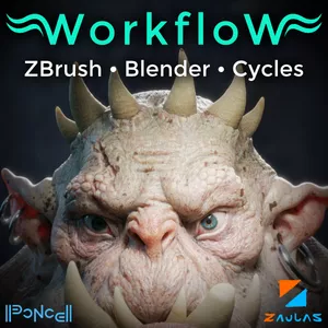 Imagem de capa para o Curso online Workflow - ZBrush - Blender - Cycles