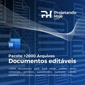 Imagem de capa para o Ebook Pacote +2000 Documentos editáveis