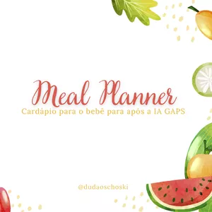 Imagem de capa para o Curso online Planner de refeições para 8 semanas PÓS Introdução Alimentar