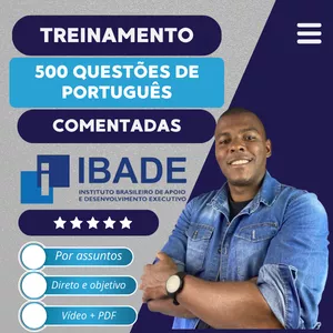 Imagem do curso IBADE: Treinamento de questões de português - 500 questões comentadas