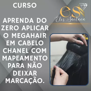 Imagem de capa para o Curso online EXCLUSIVO Elis Santana MegaHair -Curso de  Aplicação por MAPEAMENTO Capilar 
