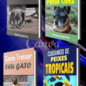 Imagem de capa para o Ebook 4 ebooks para treinar seu animal de estimaçao