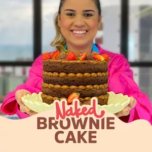 Imagem de capa para o Curso online Naked Brownie Cake