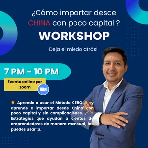 Imagen de portada para Curso online ¿Cómo importar desde China con poco capital usando el Método CERO?