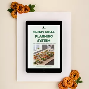 Cover image for Ebook 15-Day Meal Planning System | 45 Healthy Recipes | Digital Download | Meal Prep Guide | Kitchen Organization