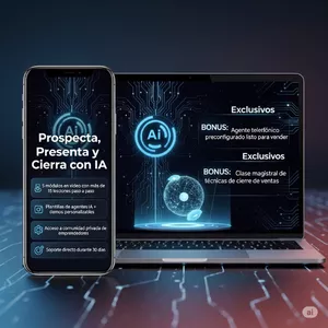 Imagen de portada para Curso online Prospecta, presenta y cierra con IA