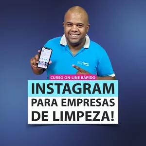 Imagem de capa para o Curso online Instagram pra quem faz serviços de Limpeza!