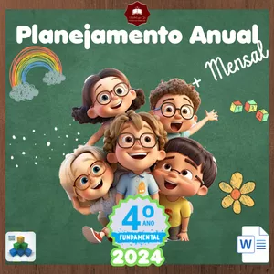 PLANEJAMENTO ANUAL E MENSAL - 4º ANO ENSINO FUNDAMENTAL1 por Claudia Gomes