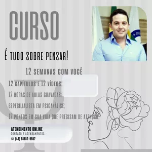 Imagem de Curso "É tudo sobre pensar" - 12 semanas que mudarão sua forma de pensar. criado por Psicanalista Mattheus Macedo  na hotmart