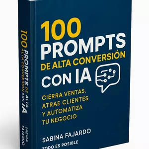 Imagen de portada para Ebook  "Los 100 Prompts de Alta Conversión con IA" 