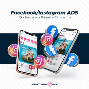 Imagem de capa para o Curso online Curso em Vídeo: Facebook/Instagram ADS: do Zero à sua Primeira Campanha