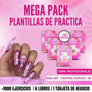 Imagen de portada para Curso online Mega Pack PLANTILLAS Profesionales de Practica para Uñas