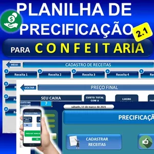 Planilha Planilha de PRECIFICAÇÃO para CONFEITARIA 2.1 