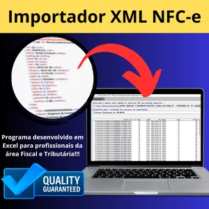 Imagem de capa para o Curso online Programa Excel Importador XML NFC-e (Programa Automatizado)