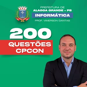 Imagem de capa para o Curso online 200 questões - Informática para Alagoa Grande - PB - Banca CPCON
