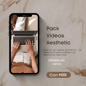 Imagen de portada para Curso online Mega Pack 150 videos aesthetic + Bonos de regalo 